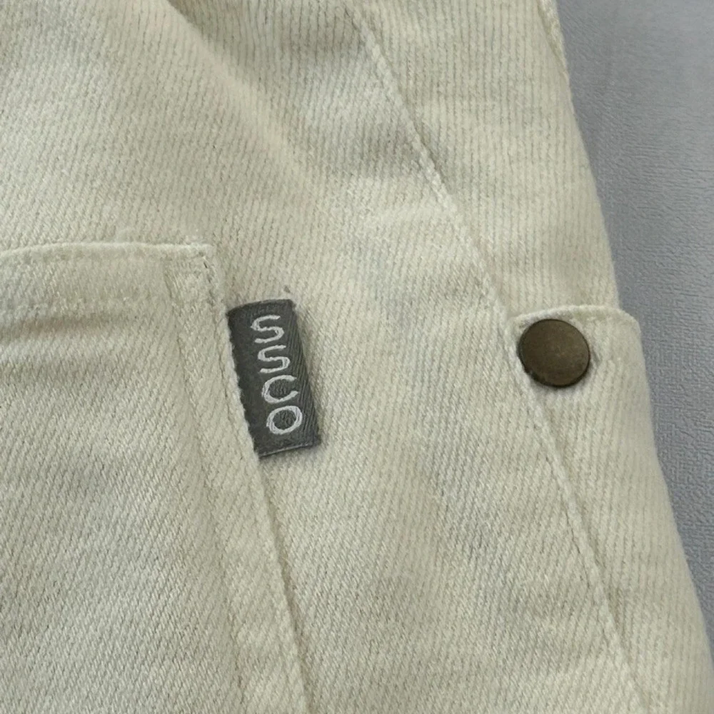 SSCO Southern Shirt Co MD White Frayed Hem Denim Shorts Stretch Casual